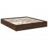 Cama con cajones madera ingeniería marrón roble 200x200
