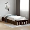 Estructura de cama madera de ingeniería roble marrón 75x190 cm