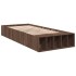 Estructura de cama madera de ingeniería roble marrón 75x190
