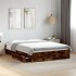 Cama con cajones madera de ingeniería roble ahumado 140x200