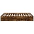Cama con cajones madera de ingeniería roble ahumado 140x200