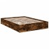 Cama con cajones madera de ingeniería roble ahumado 140x200