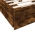 Cama con cajones madera de ingeniería roble ahumado 140x200