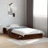 Cama con cajones madera de ingeniería marrón roble 100x200
