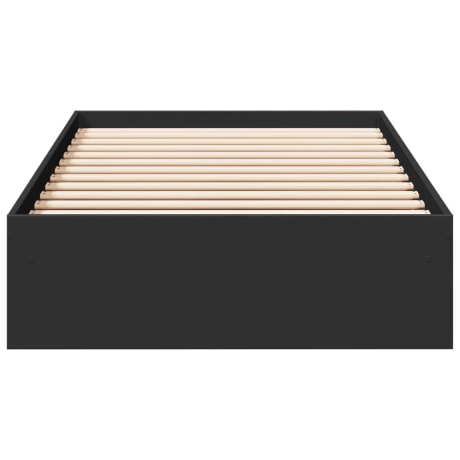 Cama con cajones madera de ingeniería negro 90x190