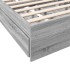 Cama con cajones madera de ingeniería gris Sonoma 90x190