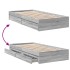 Cama con cajones madera de ingeniería gris Sonoma 75x190