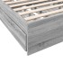 Cama con cajones madera de ingeniería gris Sonoma 75x190