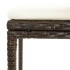 Mesa y taburetes de jardín 5 pzas madera acacia ratán PE