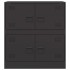 Aparador de acero negro 67x39x73
