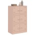 Aparador de acero rosa 67x39x107