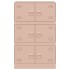 Aparador de acero rosa 67x39x107