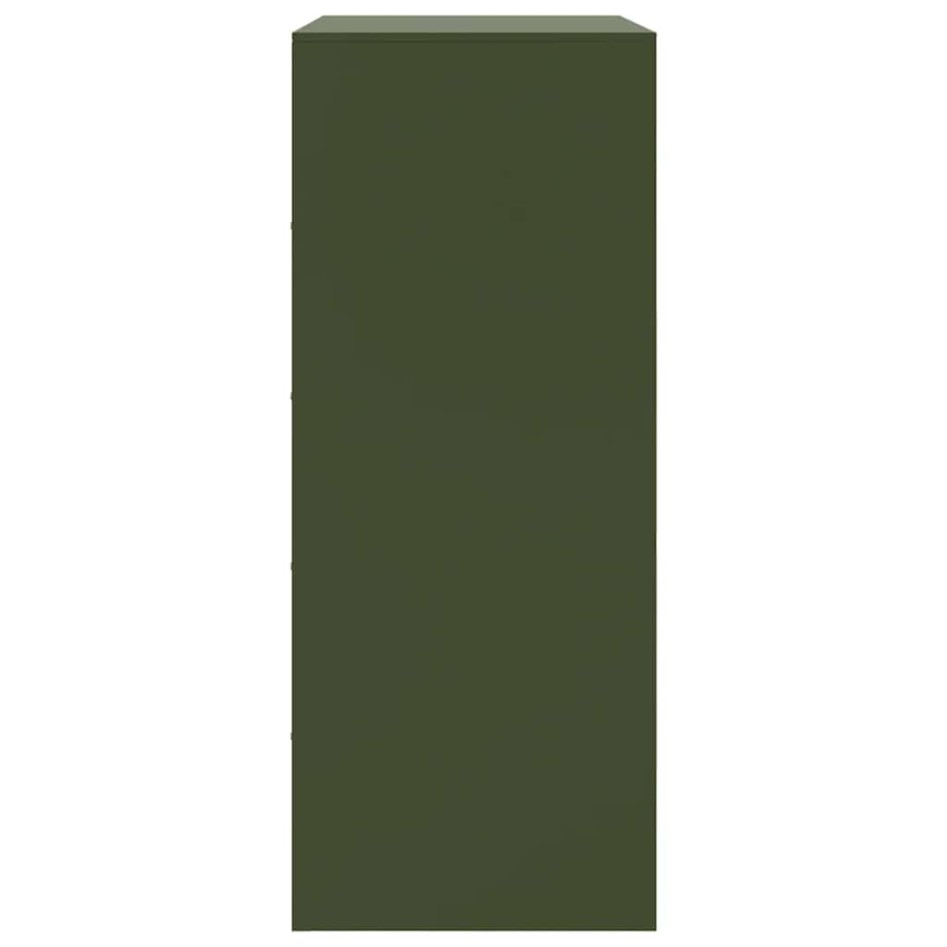 Aparador de acero verde oliva 67x39x95