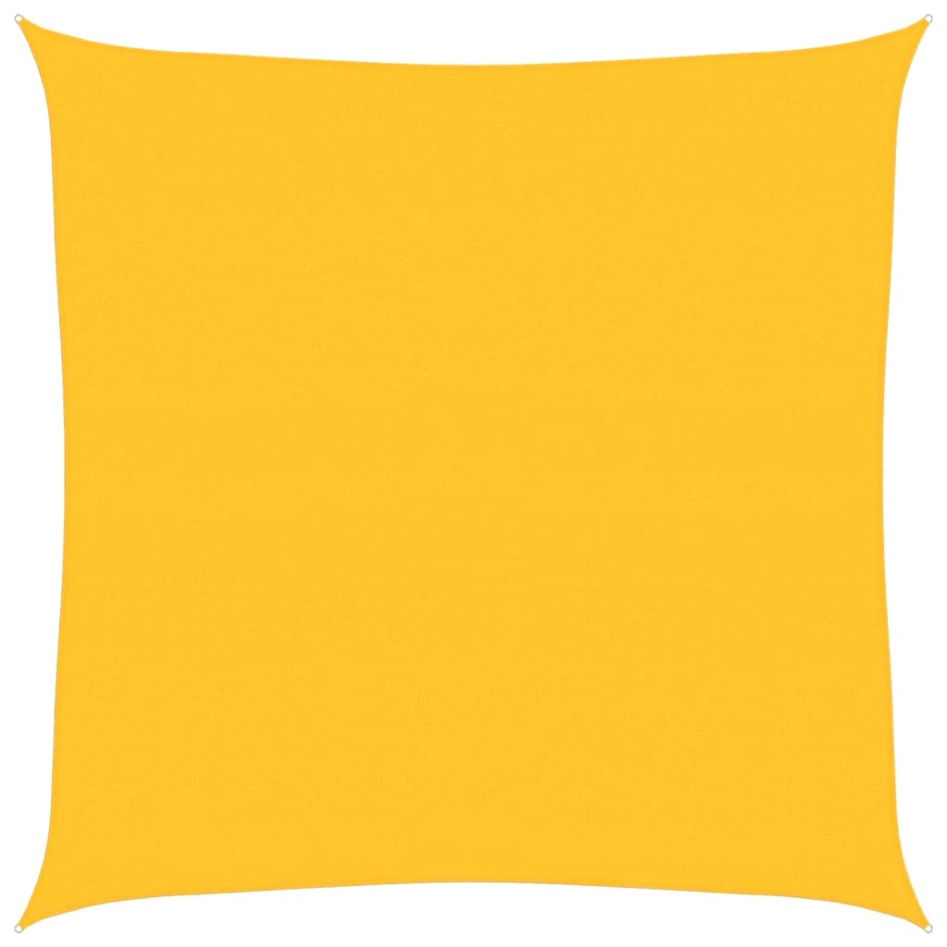 Toldo de vela cuadrado HDPE amarillo 160 g/m² 7x7