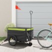 Remolque para bicicleta hierro negro y verde 45 kg