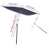 Set de toldo T-Top extensión azul 170x170x(113-182,5)