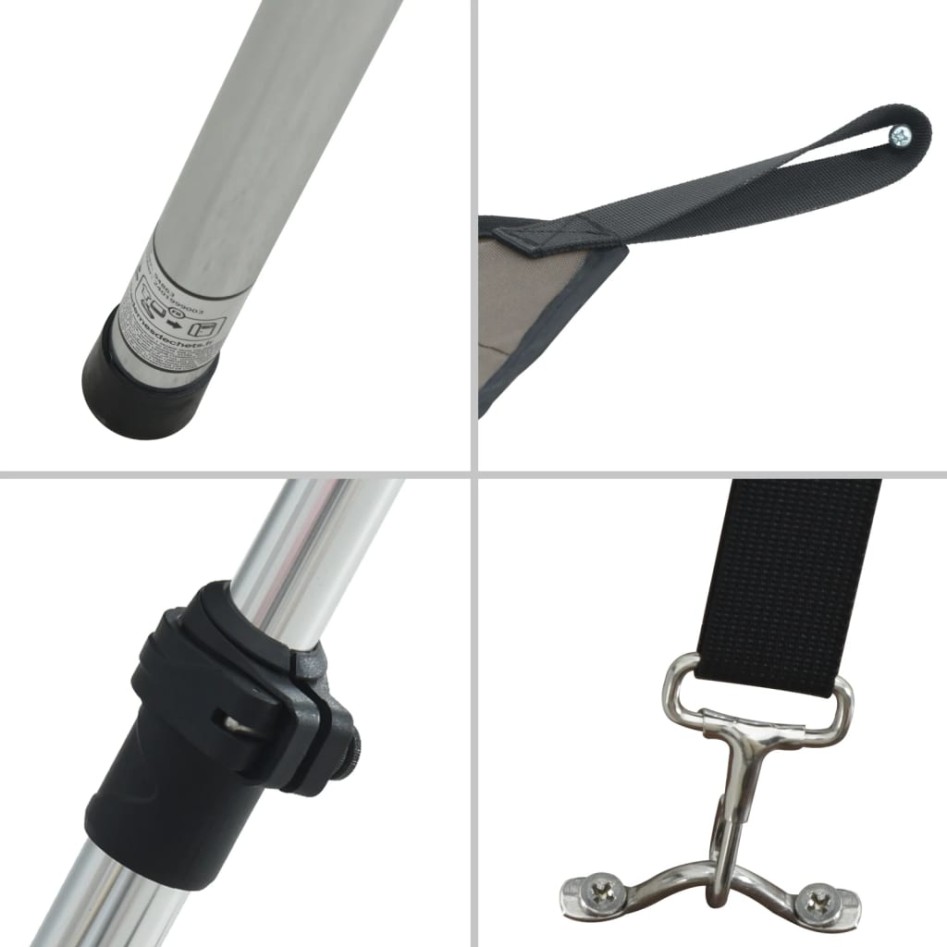 Set de toldo T-Top extensión gris 170x170x(113-182,5)