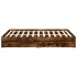 Cama con cajones madera de ingeniería roble ahumado 135x190