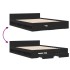 Cama con cajones madera de ingeniería negro 135x190