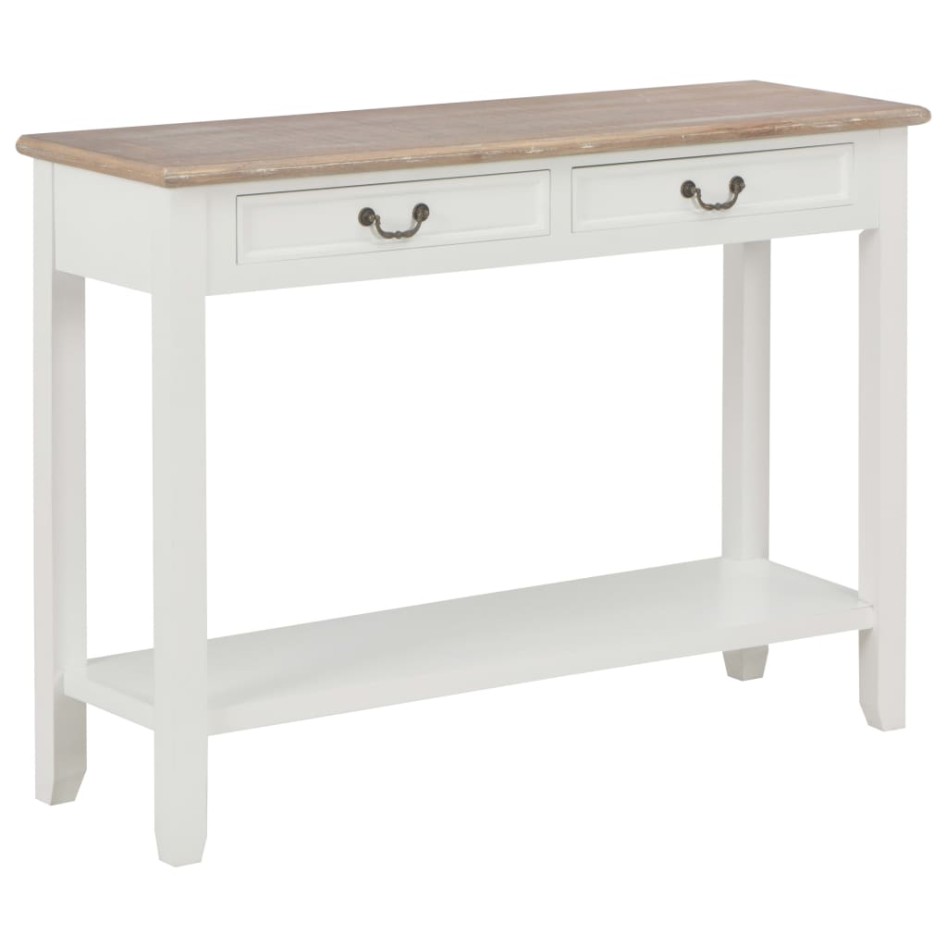 Mesa consola de madera blanco 110x35x80