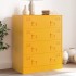 Aparador de acero amarillo mostaza 67x39x83