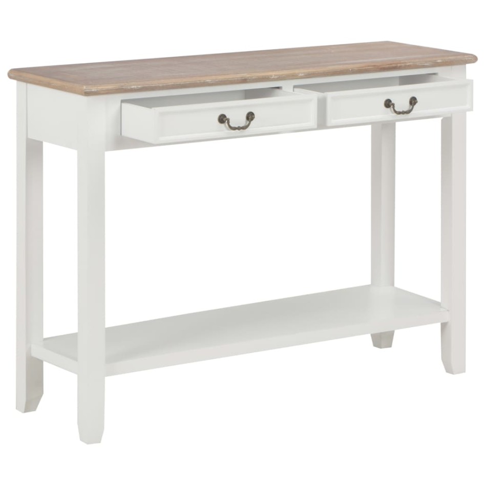 Mesa consola de madera blanco 110x35x80