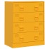 Aparador de acero amarillo mostaza 67x39x83