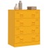 Aparador de acero amarillo mostaza 67x39x83
