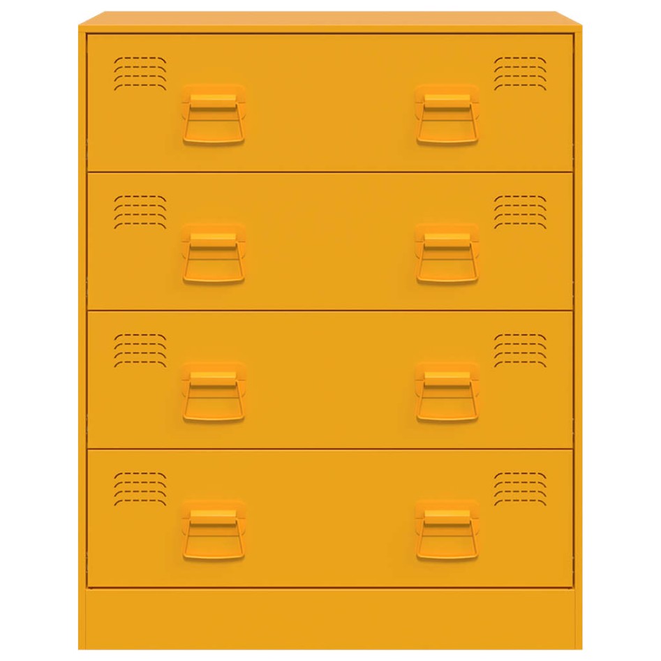 Aparador de acero amarillo mostaza 67x39x83