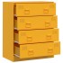 Aparador de acero amarillo mostaza 67x39x83