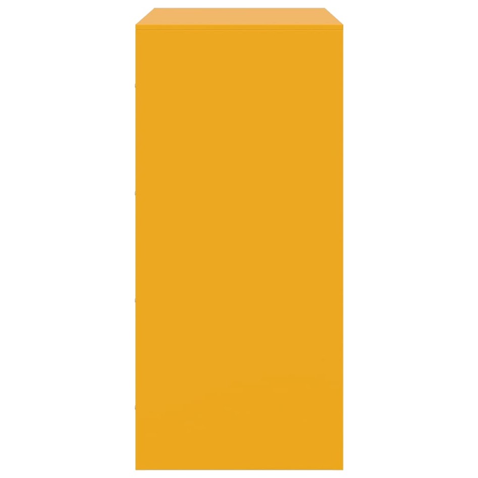 Aparador de acero amarillo mostaza 67x39x83