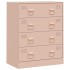 Aparador de acero rosa 67x39x83