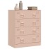 Aparador de acero rosa 67x39x83