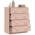 Aparador de acero rosa 67x39x83