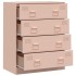 Aparador de acero rosa 67x39x83