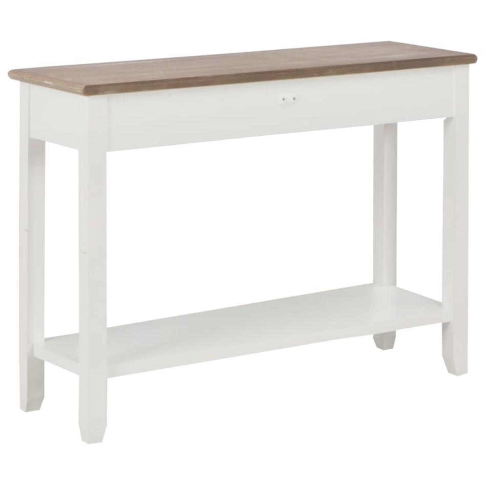 Mesa consola de madera blanco 110x35x80