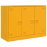 Aparador de acero amarillo mostaza 99x39x73