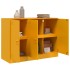 Aparador de acero amarillo mostaza 99x39x73