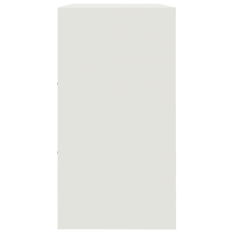 Aparador de acero blanco 99x39x73