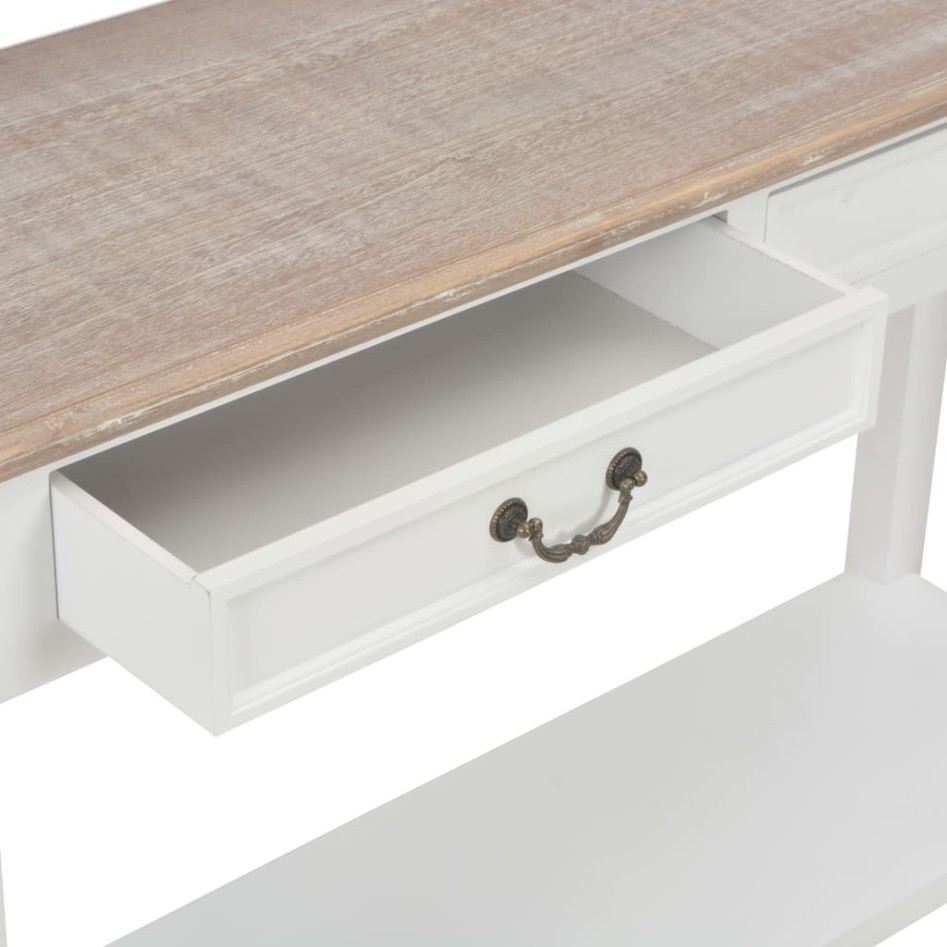 Mesa consola de madera blanco 110x35x80