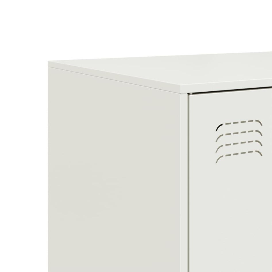 Aparador de acero blanco 99x39x73