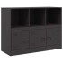 Aparador de acero negro 99x39x73