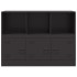 Aparador de acero negro 99x39x73