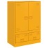 Aparador de acero amarillo mostaza 67x39x95