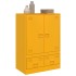 Aparador de acero amarillo mostaza 67x39x95