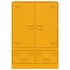 Aparador de acero amarillo mostaza 67x39x95