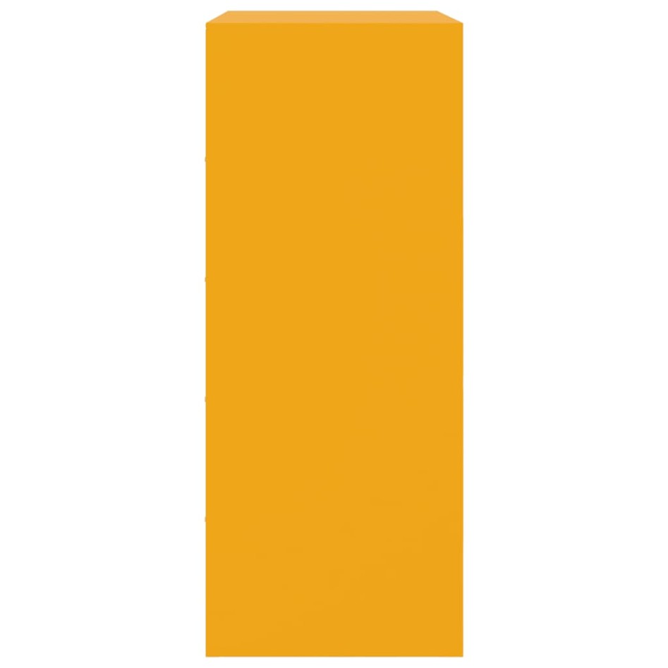 Aparador de acero amarillo mostaza 67x39x95