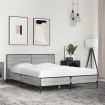 Estructura cama madera ingeniería metal gris Sonoma 120x200 cm