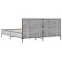 Estructura cama madera ingeniería metal gris Sonoma 120x200