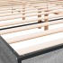 Estructura cama madera ingeniería metal gris Sonoma 120x200